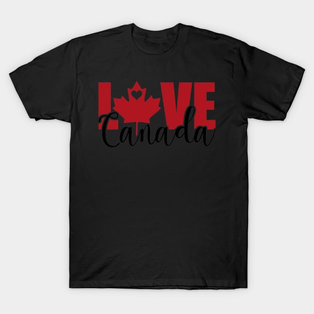 Love Canada Canadian Christmas Gift T-Shirt by StacysCellar